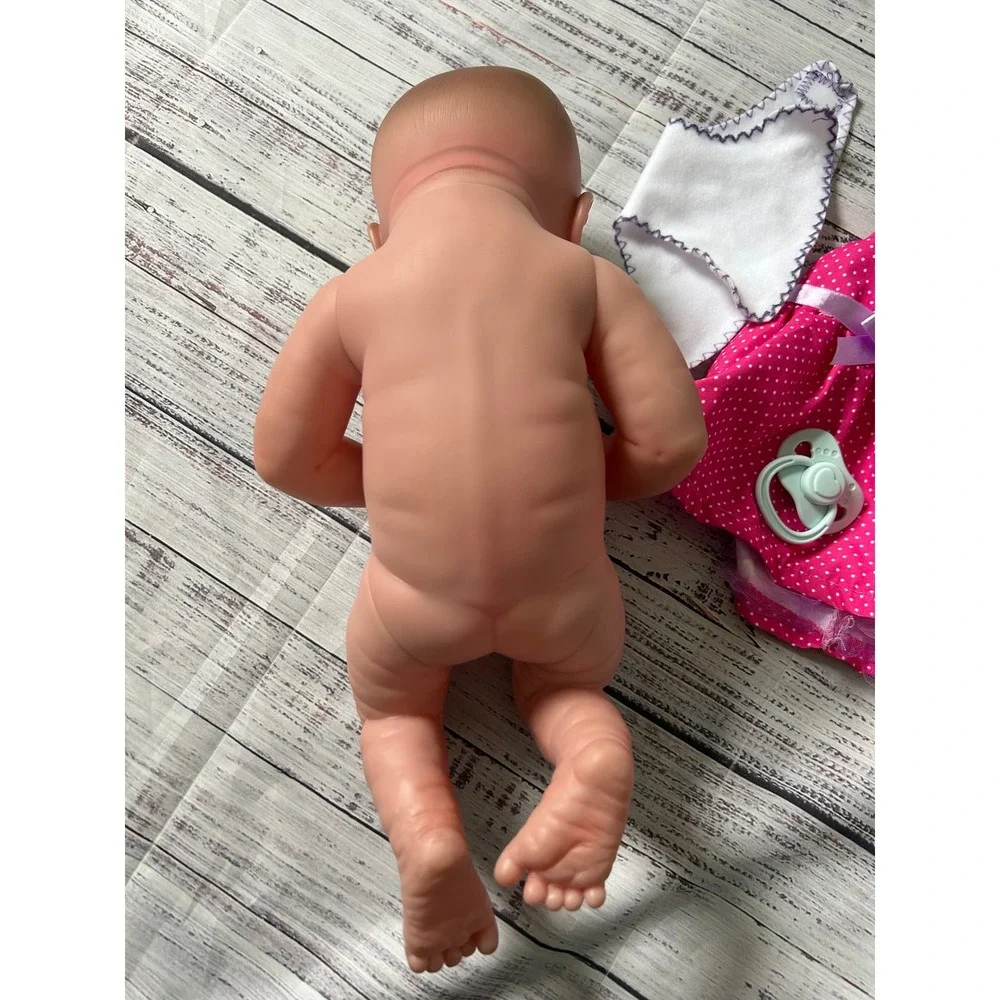 JC Toys Berenguer Newborn Realistic Baby Girl with Dress, Diaper and Pacifier